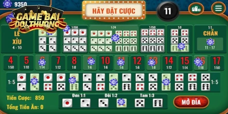 Chọn cửa cược đơn giản nhất khi lắc xí ngầu